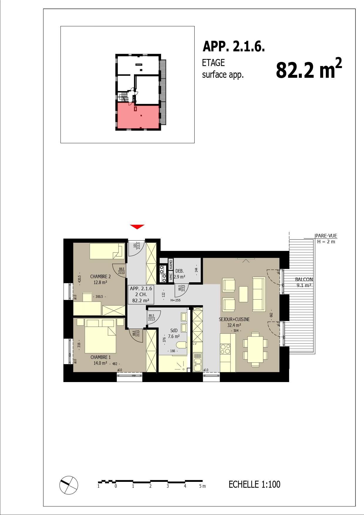 Plan de l'appartement 