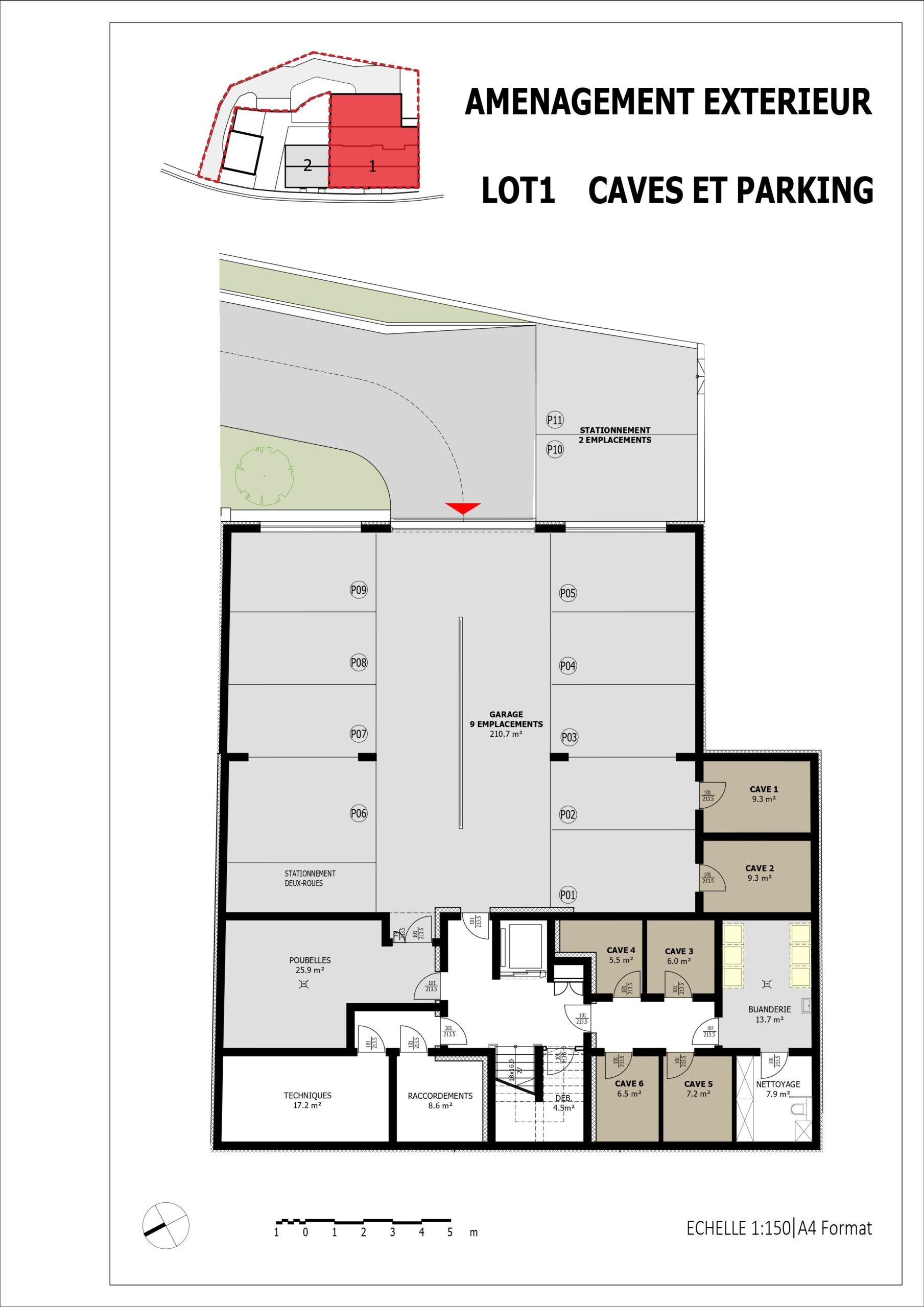 Caves et parking