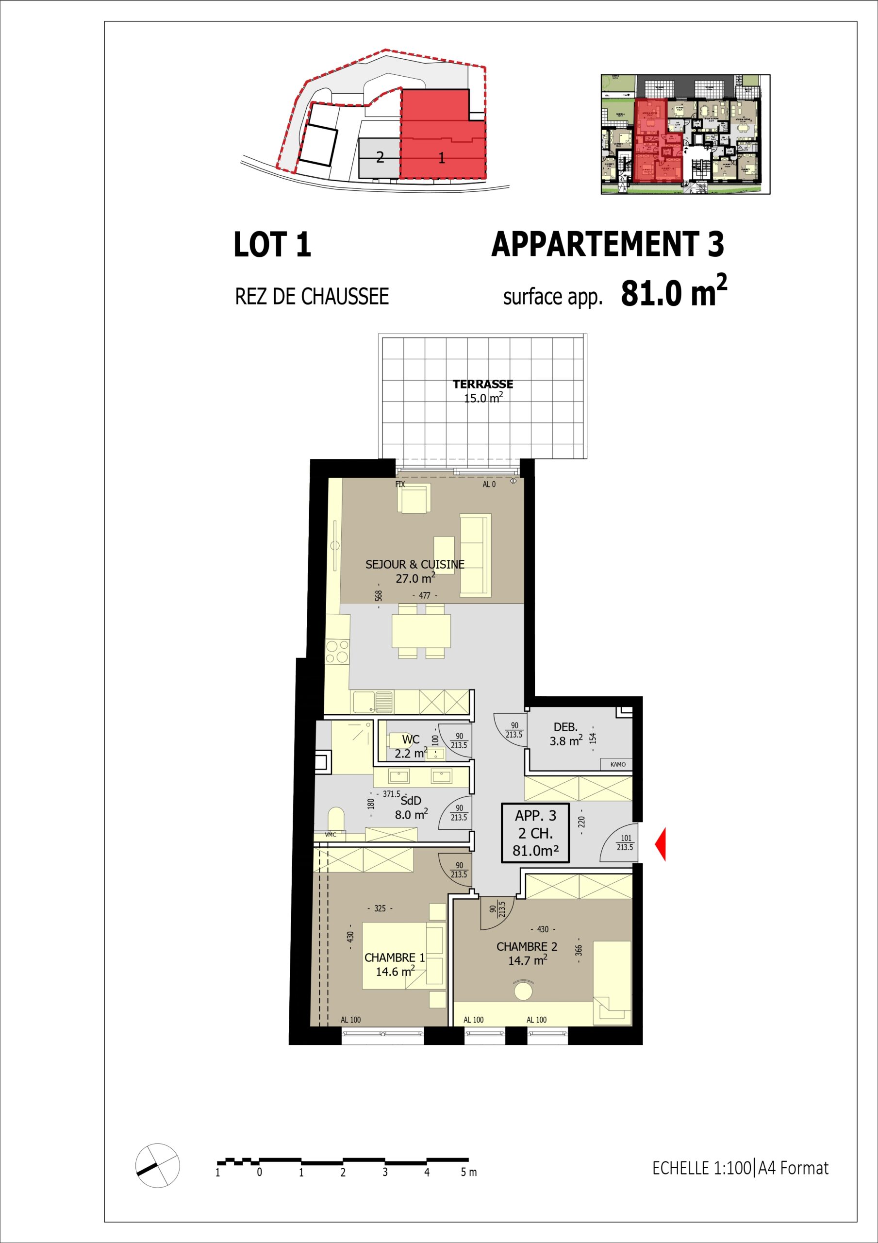 Plan de l'appartement
