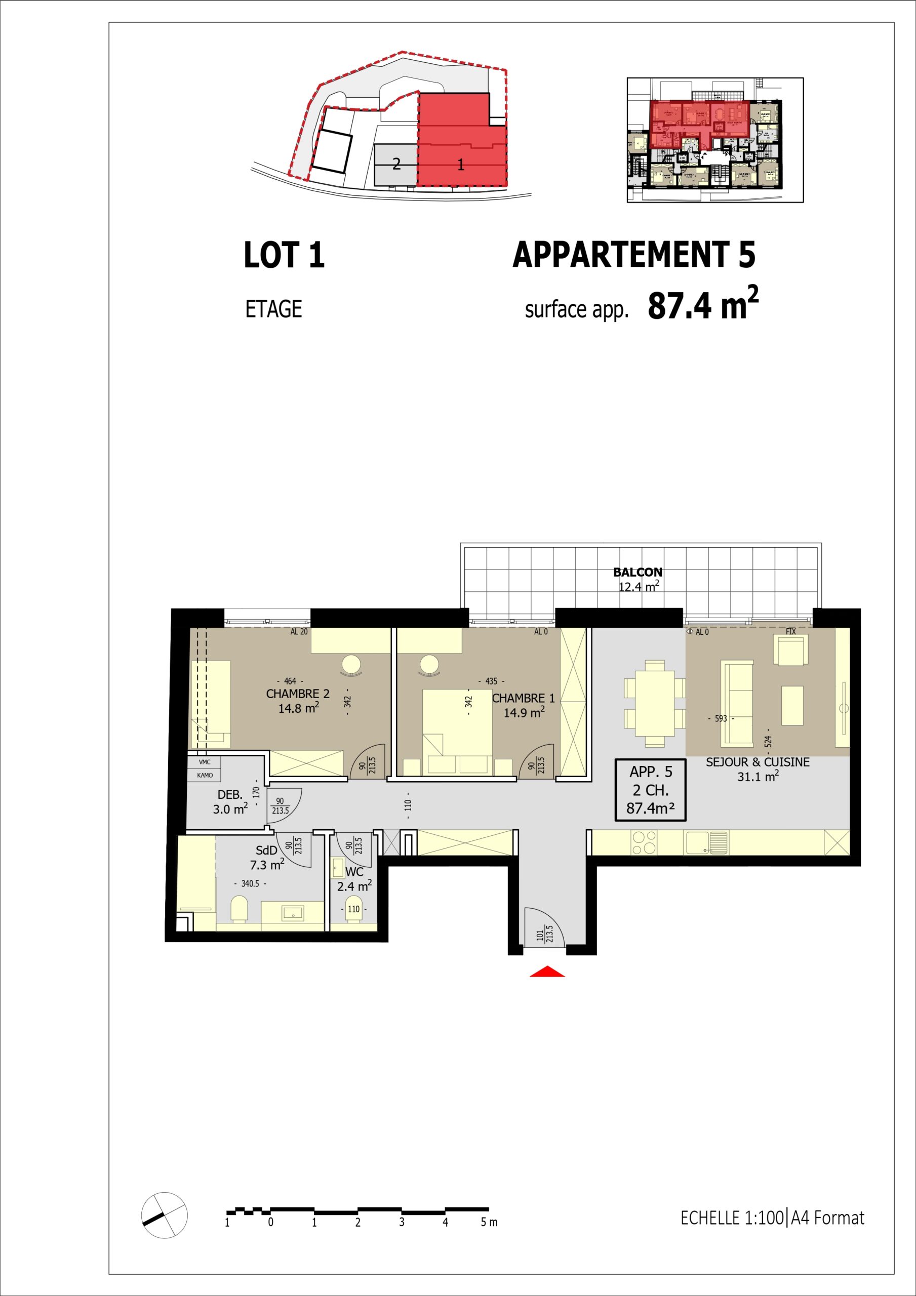 Plan de l'appartement